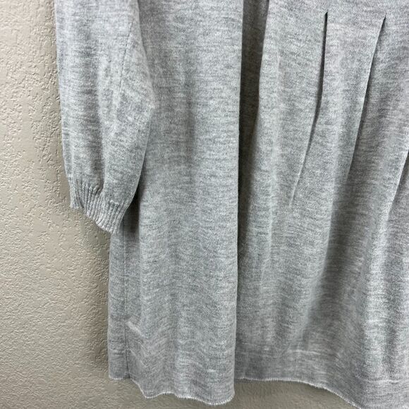 CP Company Cotton Blouse Size 42 L Gray Scoop Neck Pleated Capsule Staple - Picture 6 of 12